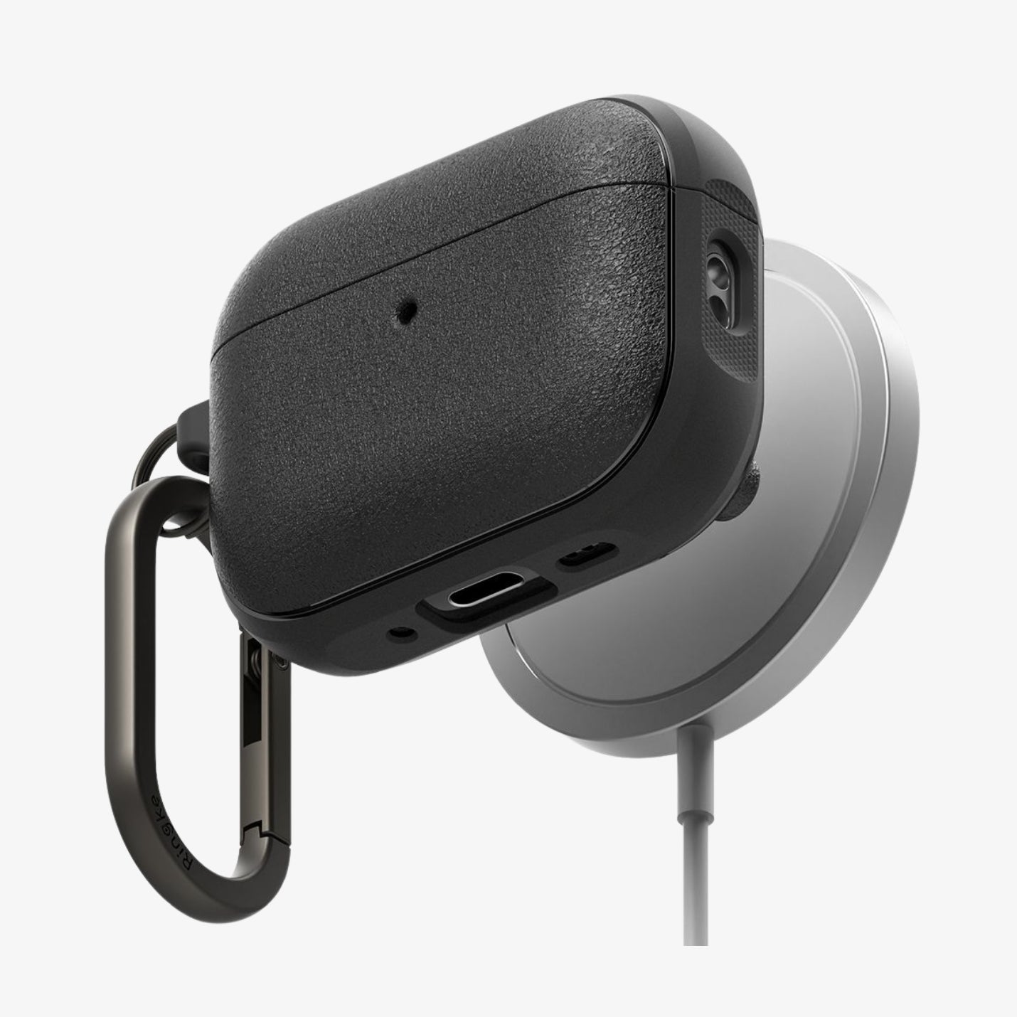 ქეისი Ringke Onyx MagSafe AirPods Pro 3 – შავი, პრემიუმ ხარისხის და გამორჩეული დიზაინის ქეისი მაგსეიფის მხარდაჭერით.