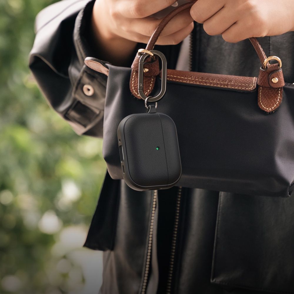 ქეისი Ringke Onyx MagSafe AirPods Pro 3 – შავი, პრემიუმ ხარისხის და გამორჩეული დიზაინის ქეისი მაგსეიფის მხარდაჭერით.