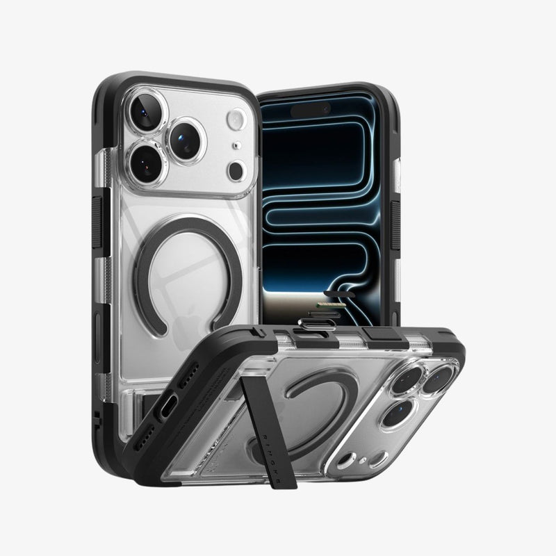 Ringke UX MagSafe ქეისი iPhone 17 Pro Max ჩაშენებული სადგამით