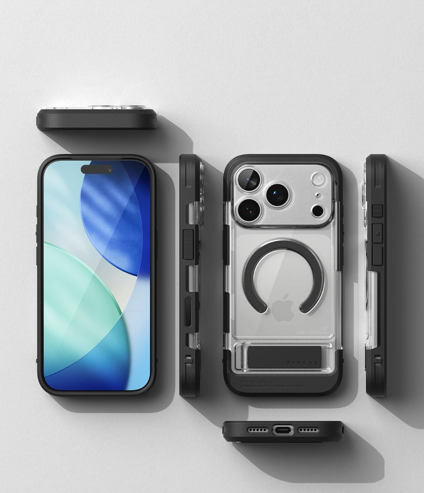 Ringke UX MagSafe ქეისი iPhone 17 Pro Max ჩაშენებული სადგამით