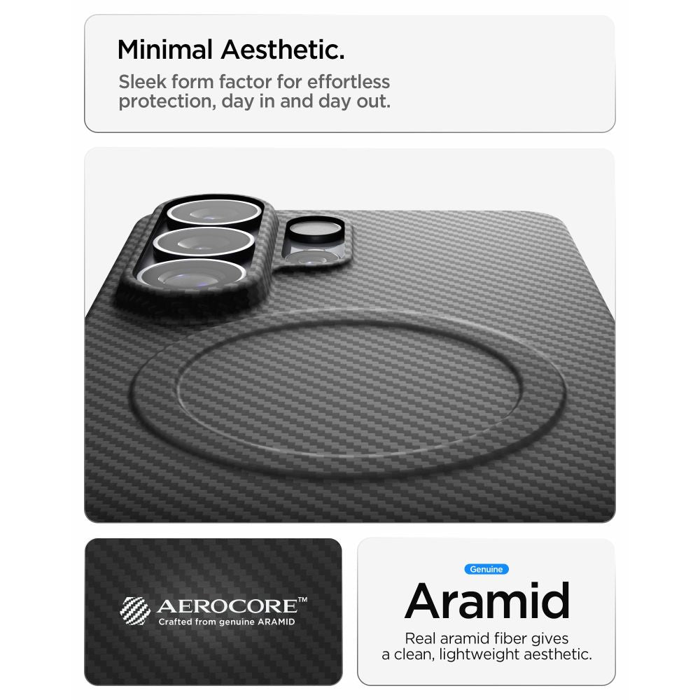 კარბონის ტექსტურის Spigen AirSkin Aramid ქეისი Galaxy S26 Ultra