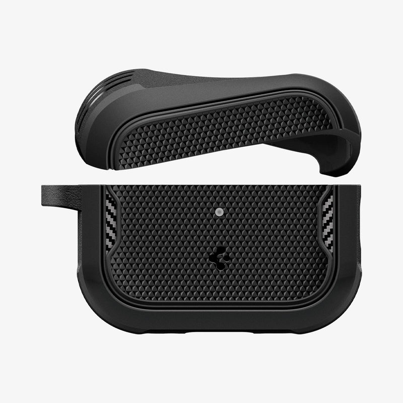 Spigen Core Armor AirPods Pro 3 Case — პრემიუმ კლასის ჩასადები Spigen-ის მყარი მასალით დამზადებული დაცვით.