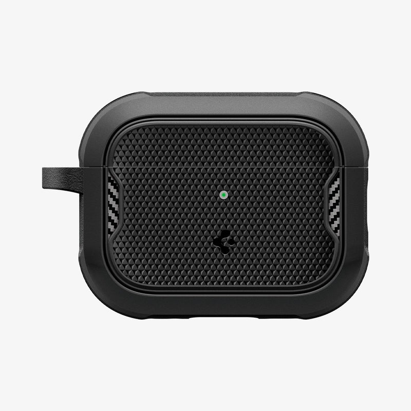 Spigen Core Armor AirPods Pro 3 Case — პრემიუმ კლასის ჩასადები Spigen-ის მყარი მასალით დამზადებული დაცვით.