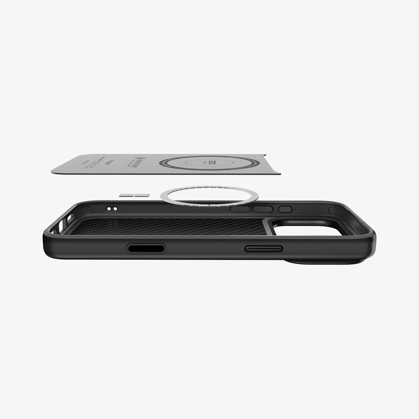 ქეისი Spigen Enzo Aramid "T" MagSafe iPhone 17 Pro Max – პრემიუმ ხარისხის, დაცვაზე ორიენტირებული ჩასადები სამხედრო ხარისხის არამიდის ბოჭკოთი და კამერის ღილაკის დაცვით.