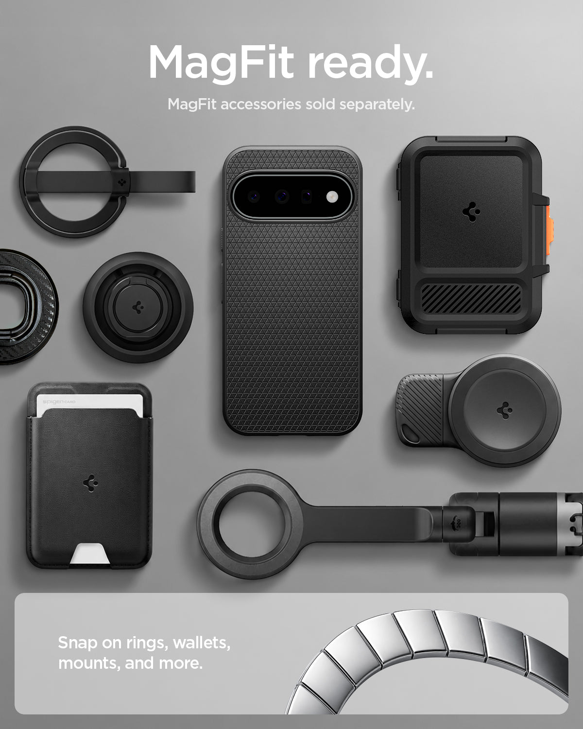 Spigen Liquid Air MagFit ჩასადები Pixel 11 სასიამოვნო ტექსტურით