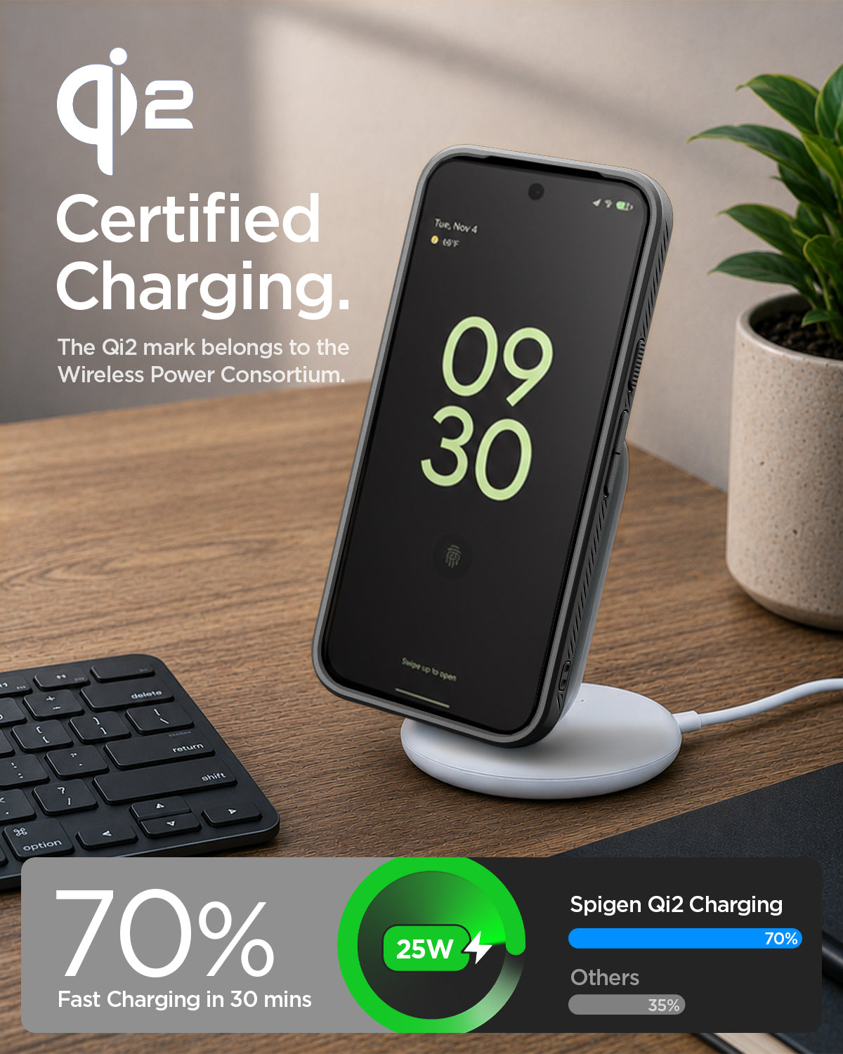 Spigen Liquid Air MagFit ქეისი Pixel 11 თხელი დიზაინით