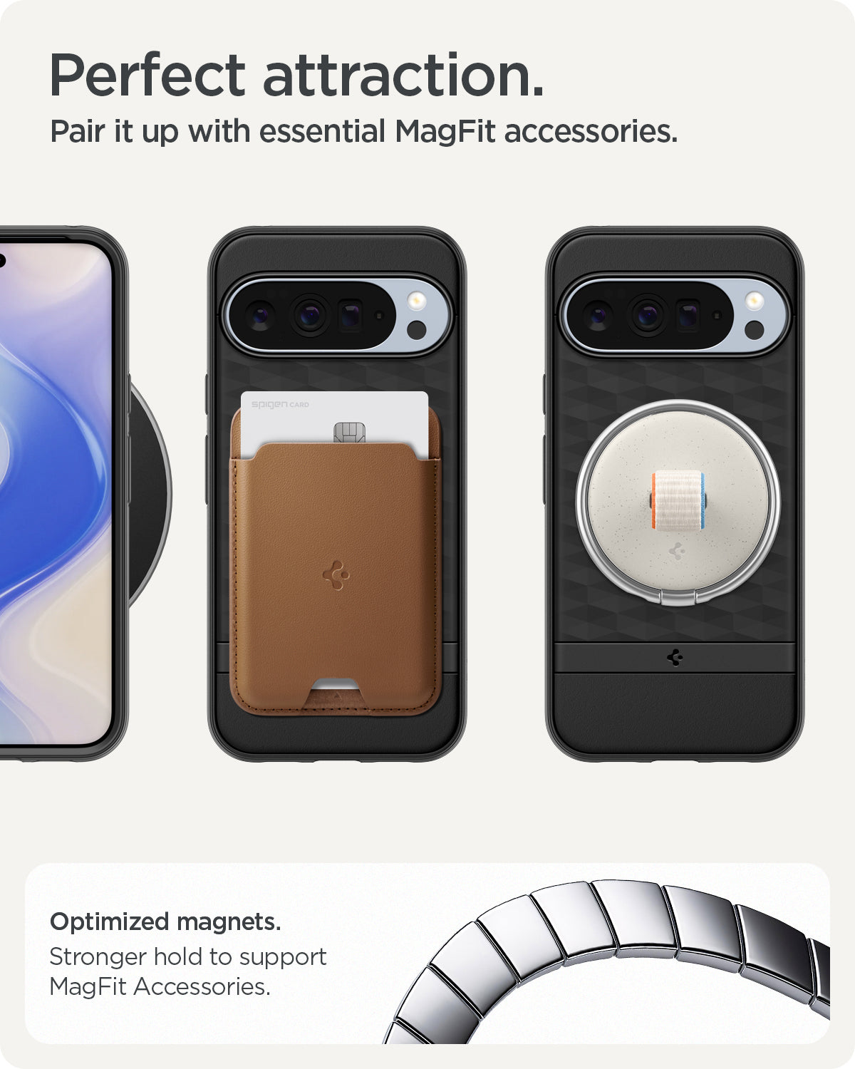 Spigen Parallax MagFit ჩასადები ქეისი Pixel 10 Pro XL-ისთვის, კომფორტული და ლამაზი დიზაინით, დაცვა და Magsafe მაგსეიფი მხარდაჭერით