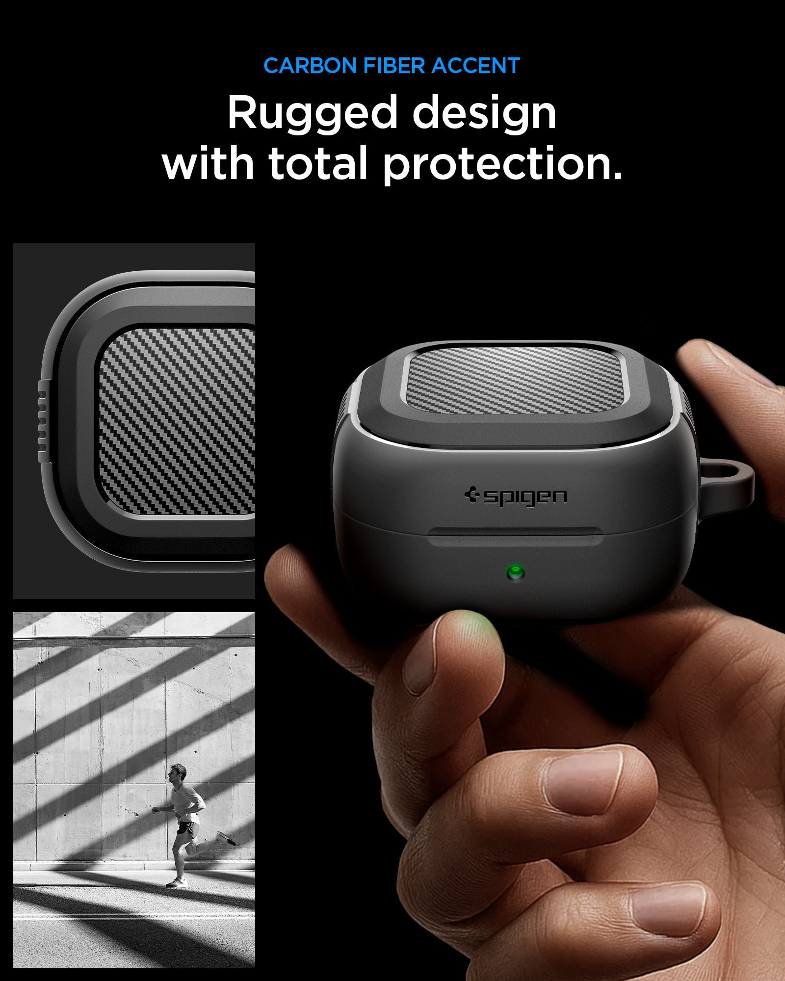 Spigen Rugged Armor ქეისი Galaxy Buds 4 Pro ძლიერი დაცვით