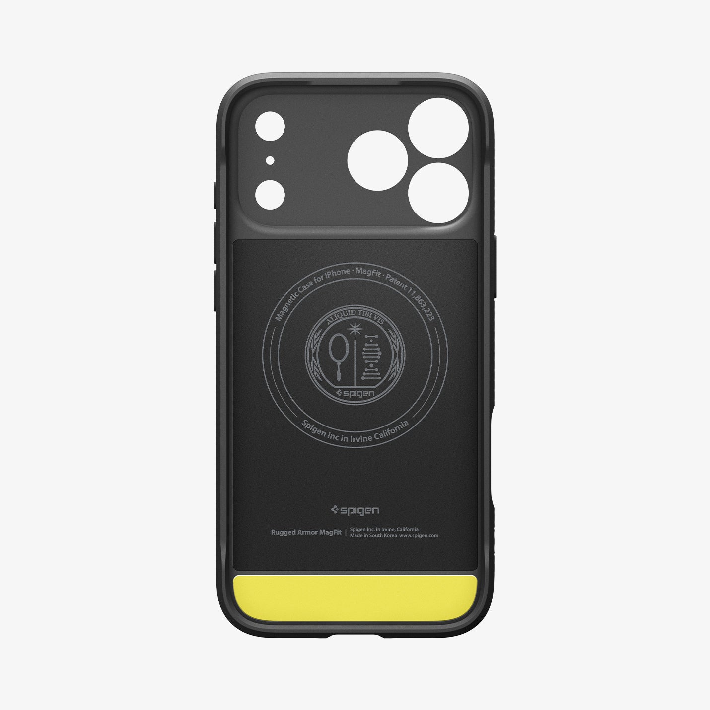 ქეისი Spigen Rugged Armor MagSafe iPhone 17 Pro – პრემიუმ კლასის ჩასადები თერმოპლასტიკური პოლიურეთანის მასალით და მაგსეიფი მხარდაჭერით.