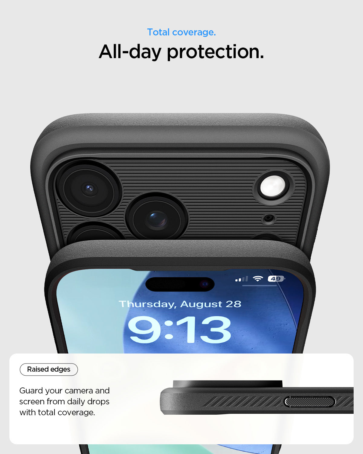 ქეისი Spigen Rugged Armor MagSafe iPhone 17 Pro – პრემიუმ კლასის ჩასადები თერმოპლასტიკური პოლიურეთანის მასალით და მაგსეიფი მხარდაჭერით.