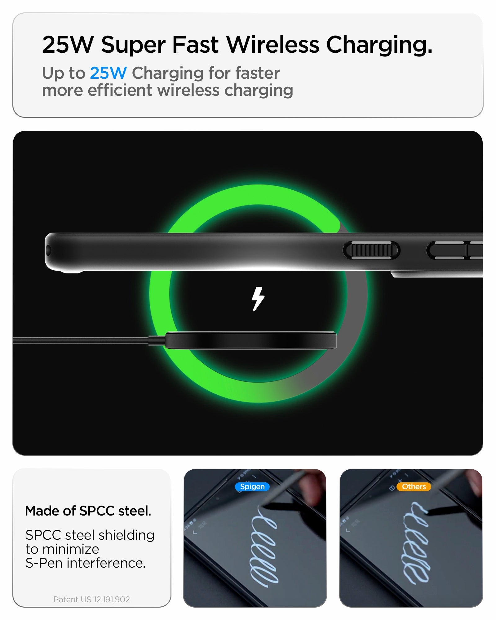 Galaxy S26 Ultra ჩასადები Spigen Thin Fit MagSafe ტექნოლოგიით