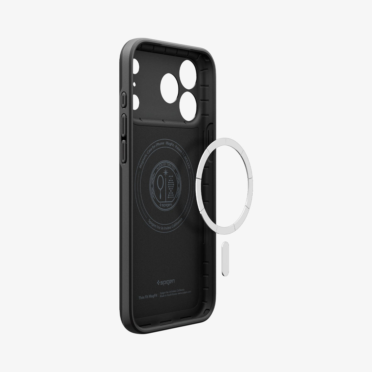 Spigen Thin Fit MagSafe ქეისი iPhone 18 Pro Max შავი დიზაინით