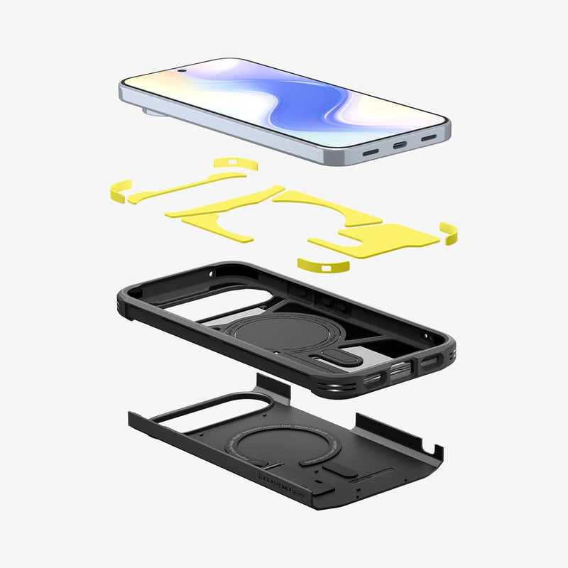 ქეისი Spigen Tough Armor AI MagFit Pixel 10 Case უზრუნველყოფს პრემიუმ კლასის მაქსიმალურ დაცვას, MagSafe (მაგსეიფი) ფუნქციით და თანამედროვე დიზაინით; Spigen Tough Armor AI MagFit Pixel 10 Case offers premium-class maximum protection with MagSafe compatibility and modern design.