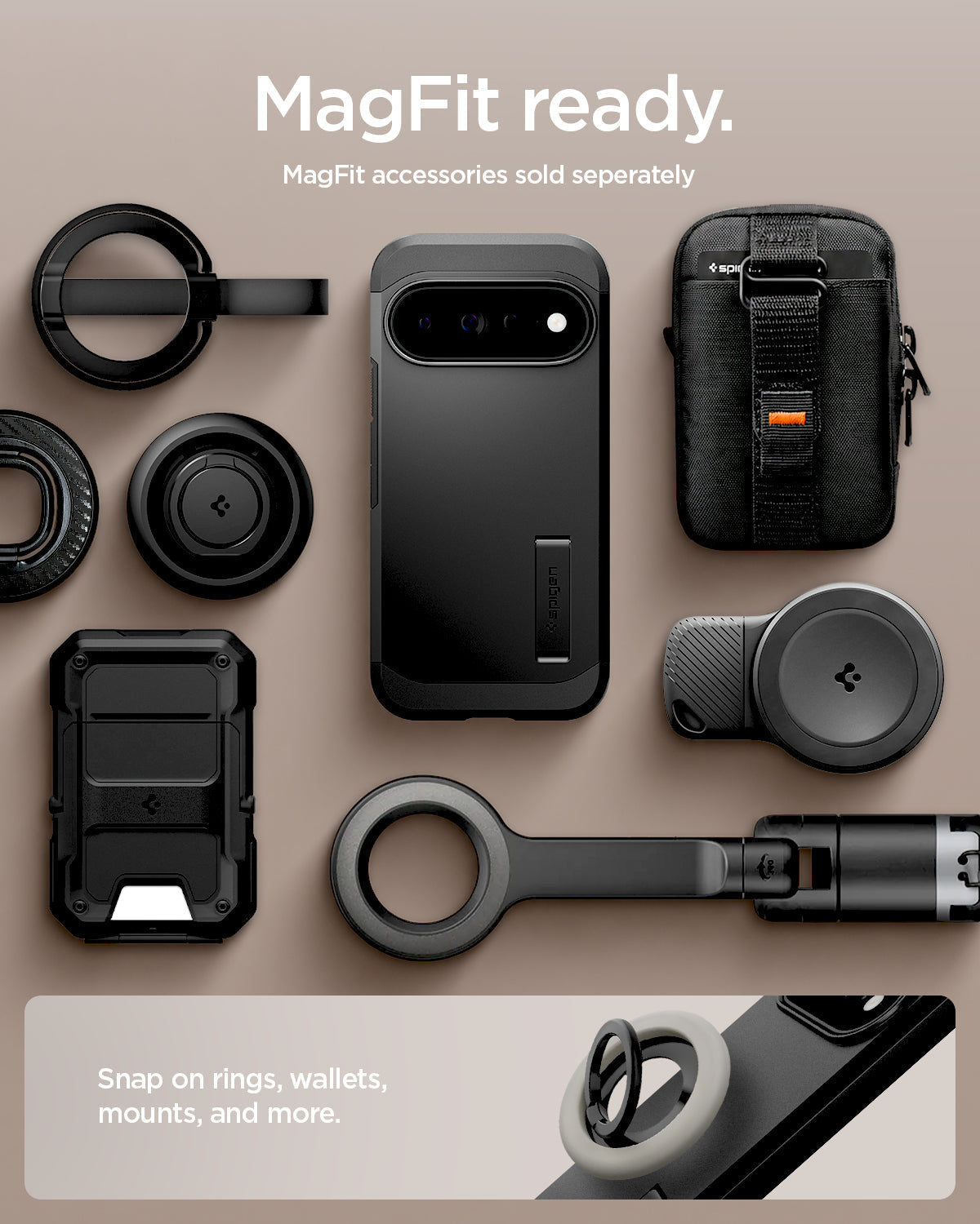 Spigen Tough Armor AI MagFit ქეისი Pixel 11 Pro ულტრა დაცვით