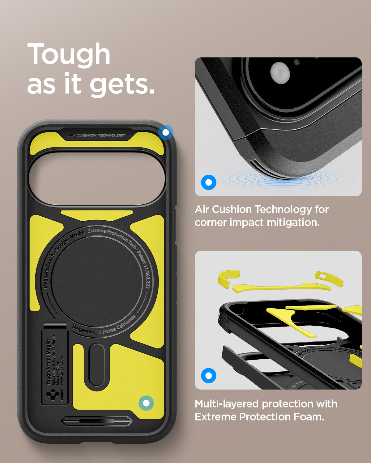 Spigen Tough Armor AI MagFit ქეისი Pixel 11 Pro ულტრა დაცვით