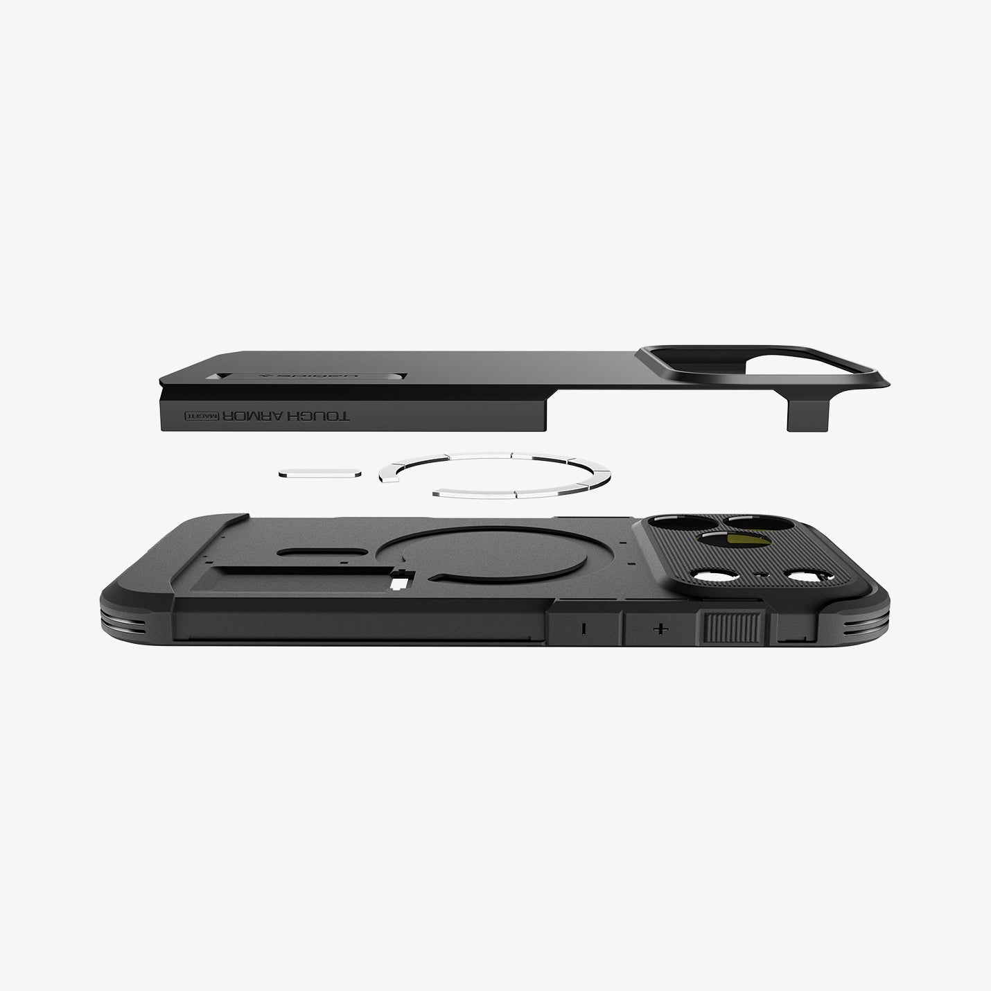 ქეისი Spigen Tough Armor "T" MagSafe iPhone 17 Pro Max – გამძლე პრემიუმ კლასის ჩასადები, კამერის სენსორის დაცვით და მაგსეიფი მხარდაჭერით.