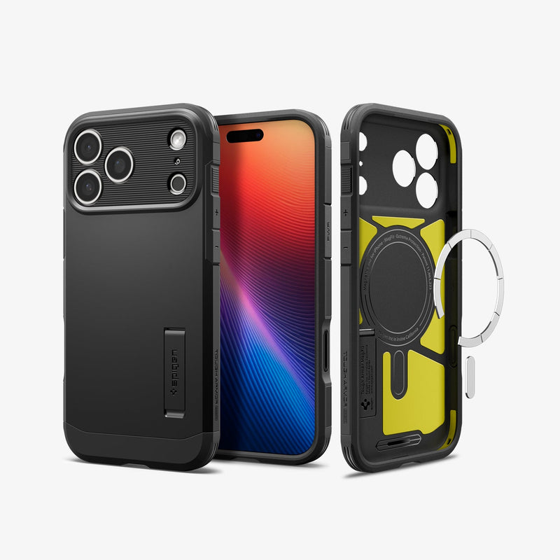 ქეისი Spigen Tough Armor "T" MagSafe iPhone 17 Pro Max – გამძლე პრემიუმ კლასის ჩასადები, კამერის სენსორის დაცვით და მაგსეიფი მხარდაჭერით.
