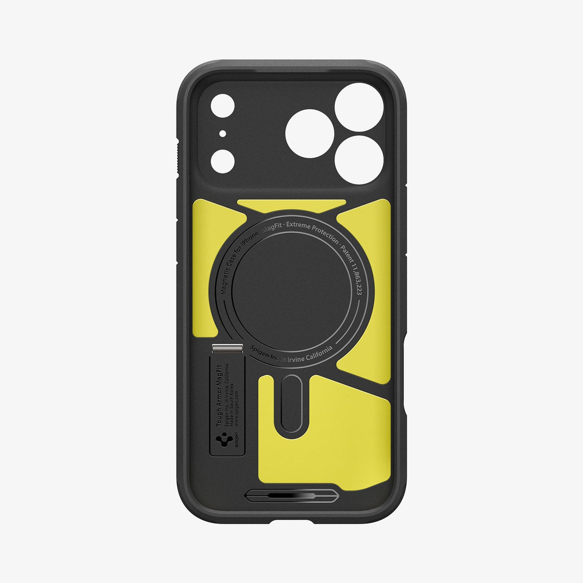 iPhone 18 Pro Max MagSafe ქეისი Spigen Tough Armor "T" ჩაშენებული სადგამით