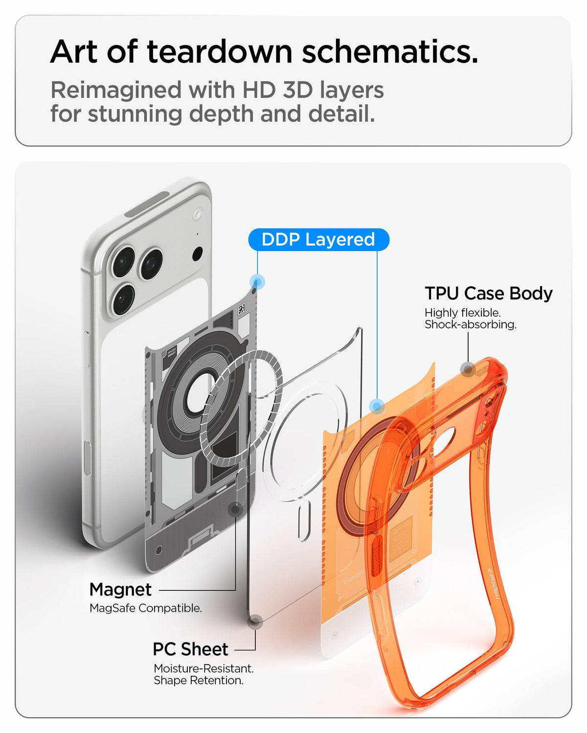 Spigen Ultra Hybrid C-One ჩასადები iPhone 18 Pro Max MagSafe მხარდაჭერით