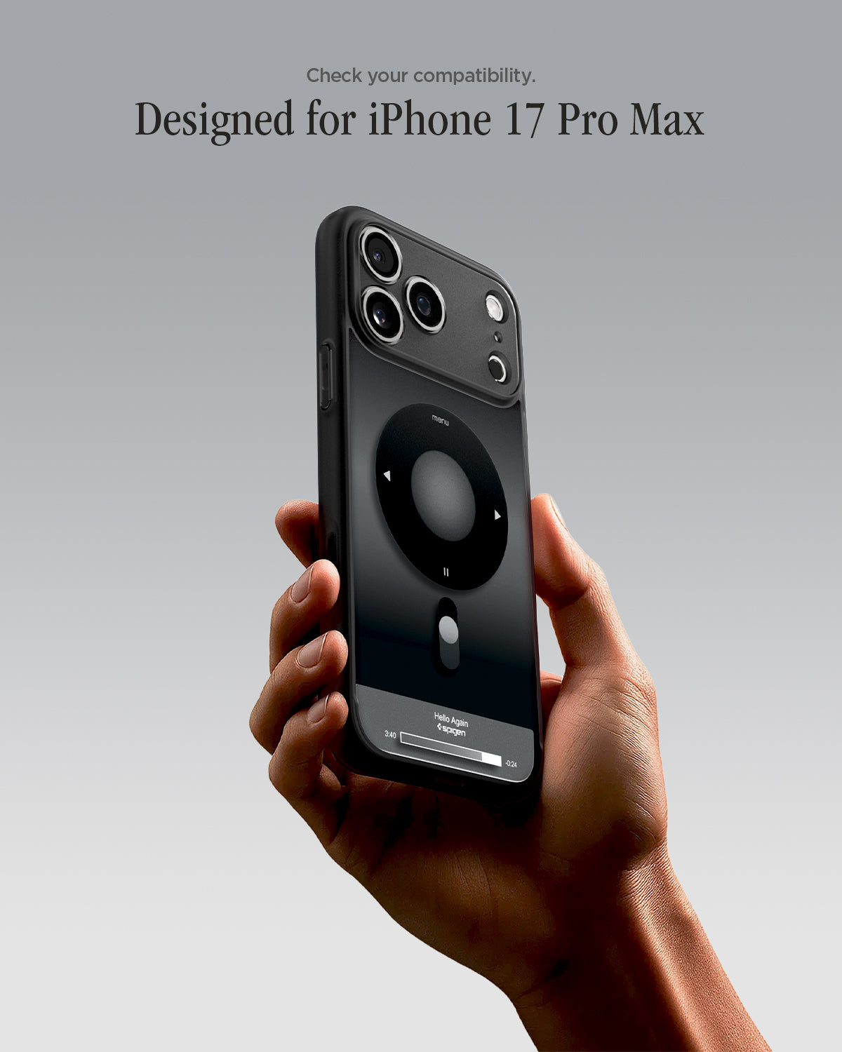 Spigen Ultra Hybrid Classic სასიამოვნო ჩასადები iPhone 18 Pro-ისთვის
