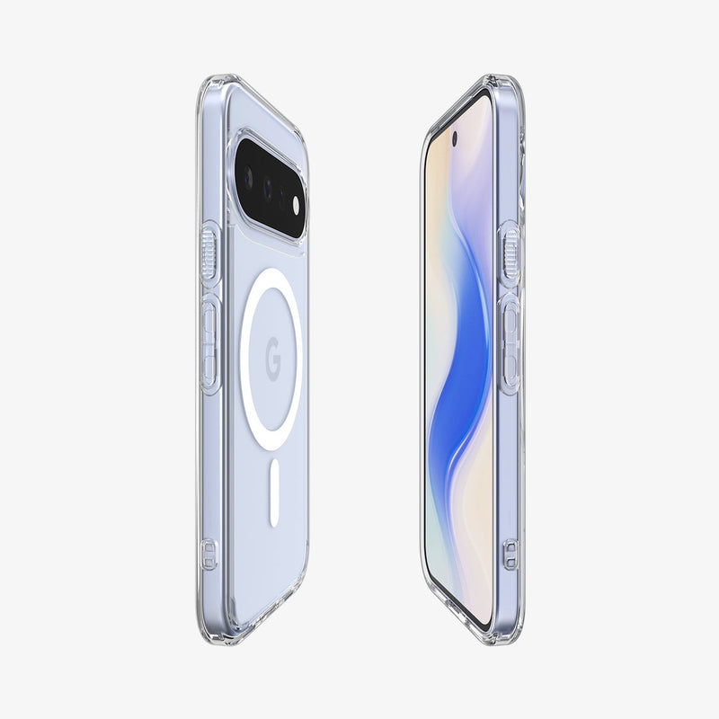 Spigen Ultra Hybrid MagFit ქეისი Pixel 11 გამჭვირვალე დიზაინით