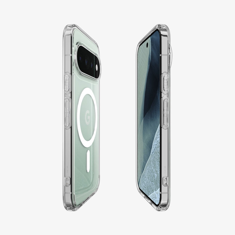 გამჭვირვალე ჩასადები Spigen Ultra Hybrid Pixel 11 Pro XL MagSafe მხარდაჭერით