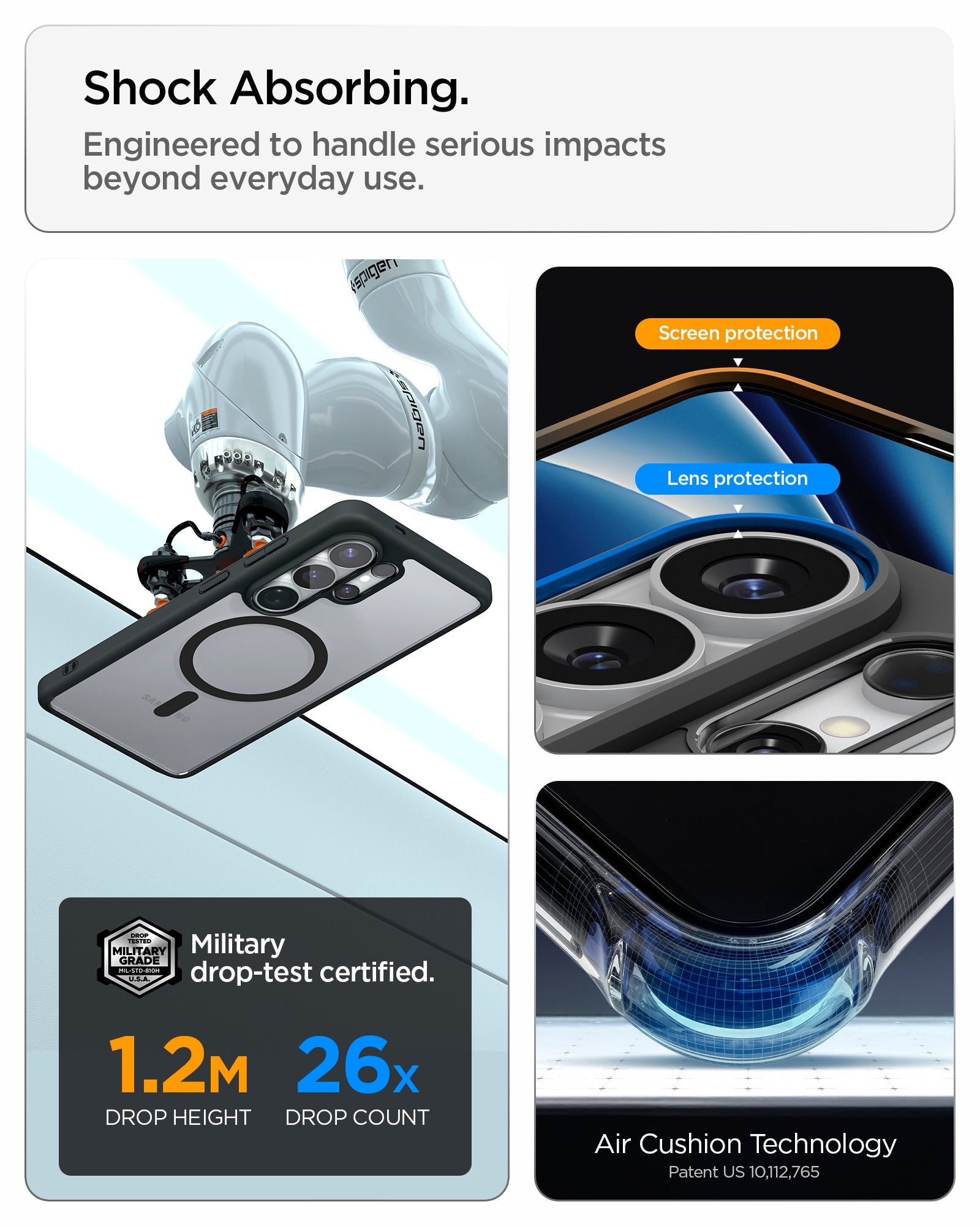 Spigen Ultra Hybrid MagSafe ქეისი Galaxy S26 Ultra მატოვი გამჭვირვალე დიზაინით