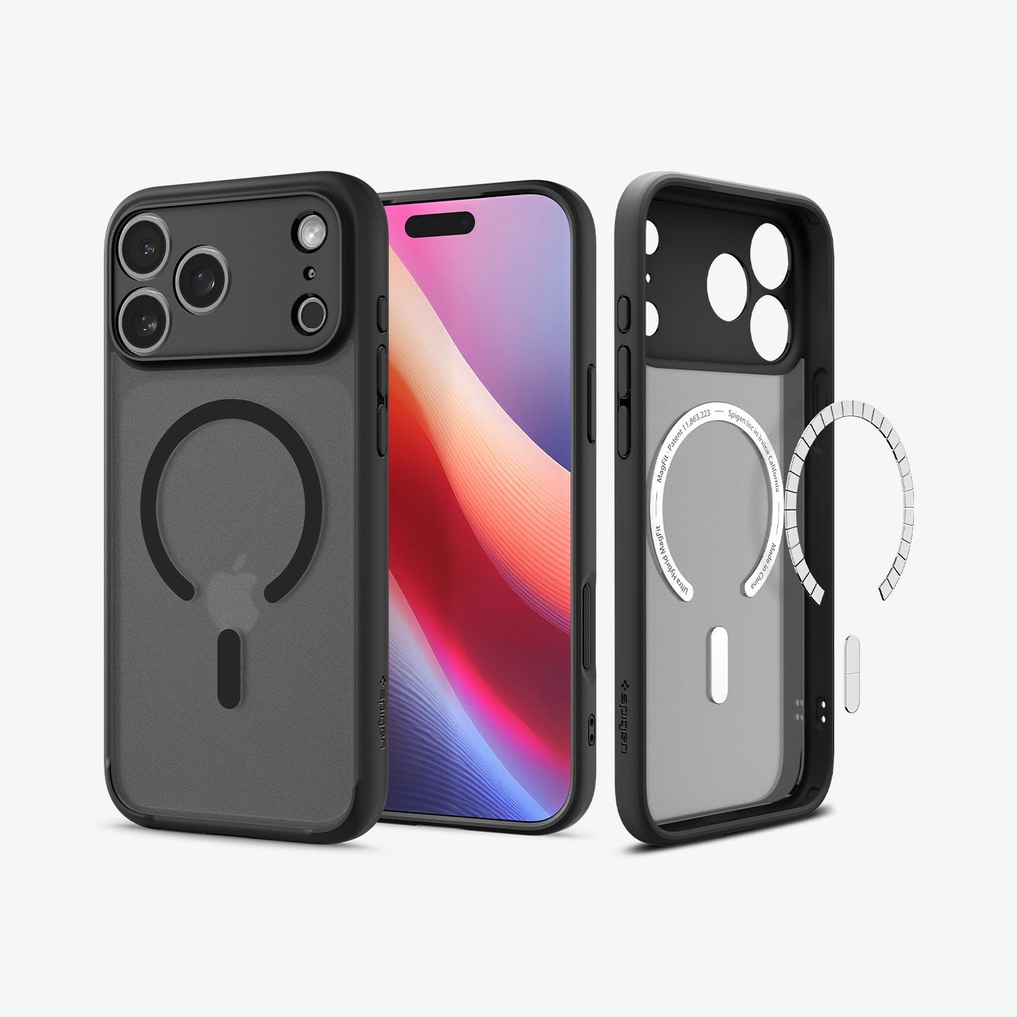 ქეისი Spigen Ultra Hybrid MagSafe iPhone 17 Pro – გამჭვირვალე პრემიუმ ხარისხის ჩასადები, კამერის ღილაკის დაცვით და მაგსეიფი მხარდაჭერით.