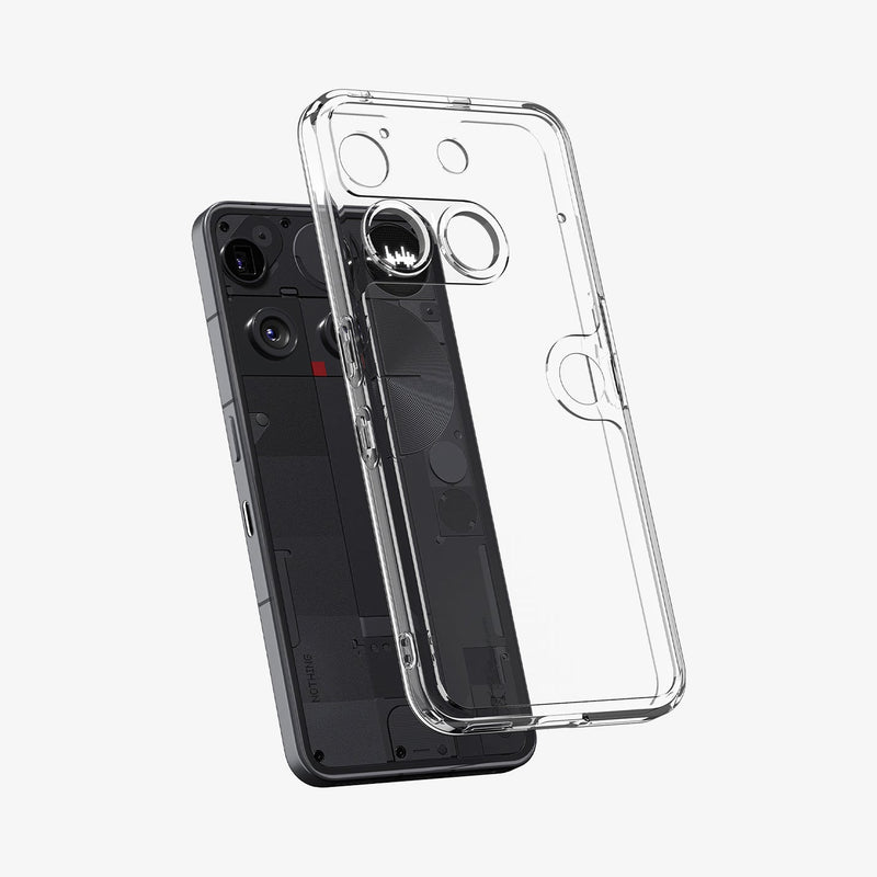 ქეისი Spigen Ultra Hybrid Nothing 3 Case არის გამჭირვალე და პრემიუმ კლასის ჩასადები, რომელიც ინარჩუნებს ტელეფონის დიზაინს და იცავს მას ყოველდღიურ გამოყენებაში; Spigen Ultra Hybrid Nothing 3 Case is a transparent premium-class case that preserves the phone’s design while providing reliable everyday protection.