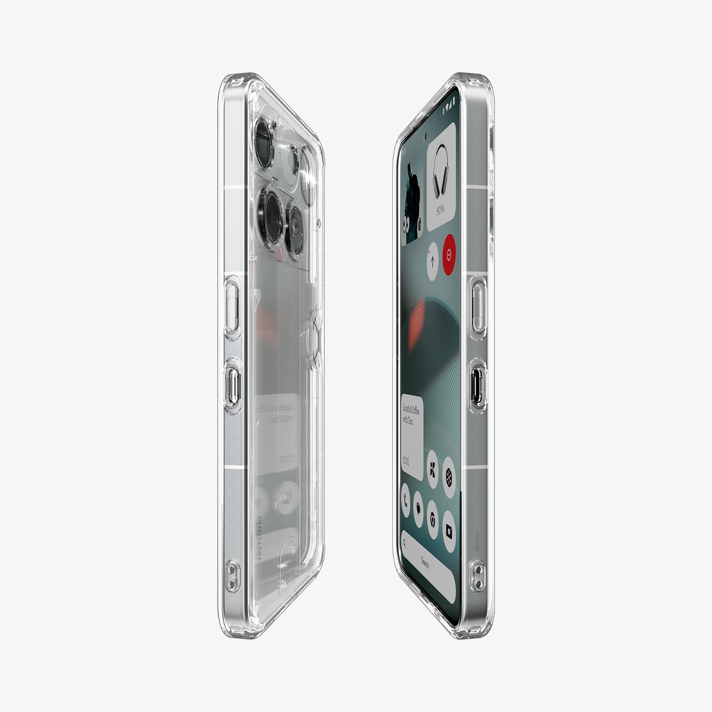 ქეისი Spigen Ultra Hybrid Nothing 3 Case არის გამჭირვალე და პრემიუმ კლასის ჩასადები, რომელიც ინარჩუნებს ტელეფონის დიზაინს და იცავს მას ყოველდღიურ გამოყენებაში; Spigen Ultra Hybrid Nothing 3 Case is a transparent premium-class case that preserves the phone’s design while providing reliable everyday protection.
