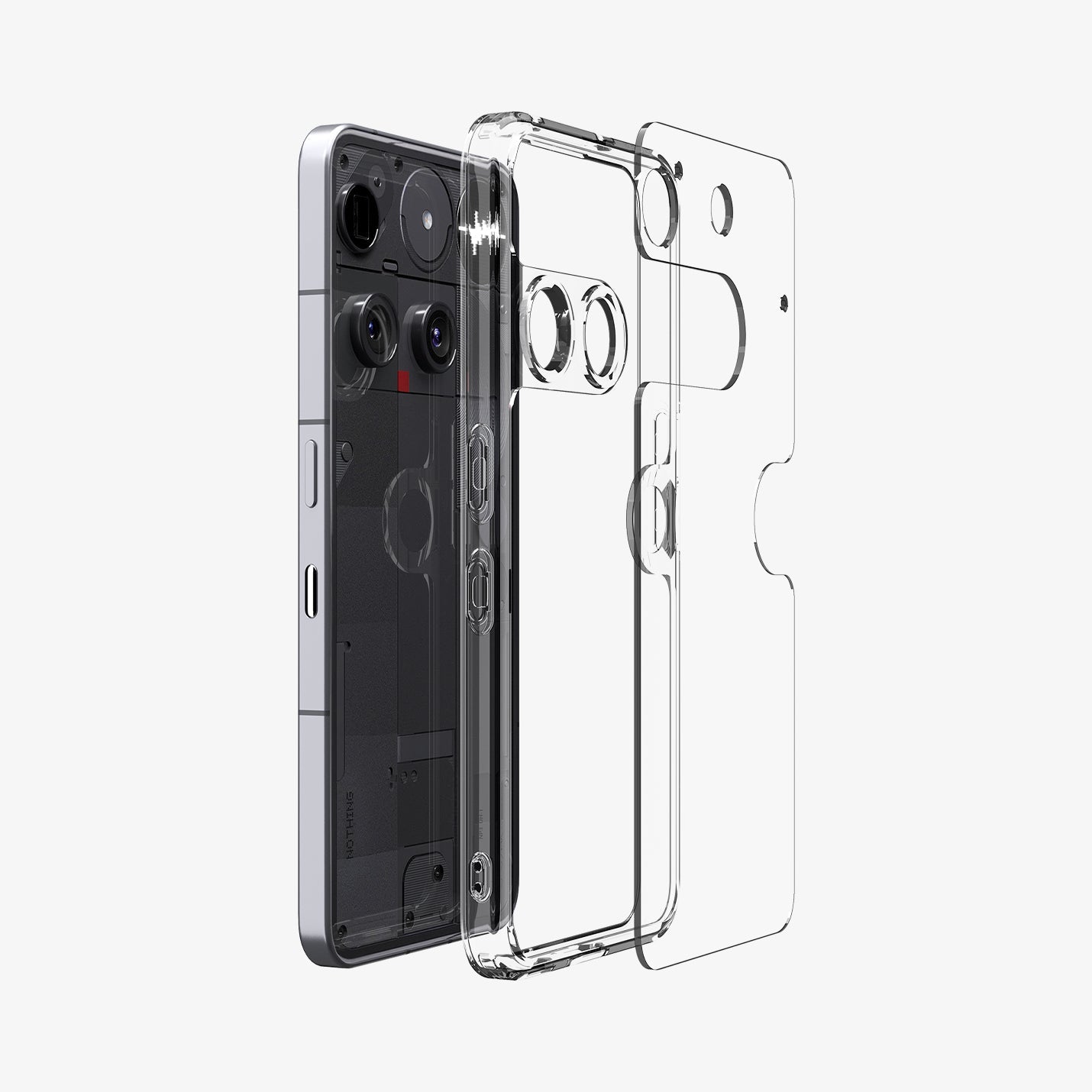 ქეისი Spigen Ultra Hybrid Nothing 3 Case არის გამჭირვალე და პრემიუმ კლასის ჩასადები, რომელიც ინარჩუნებს ტელეფონის დიზაინს და იცავს მას ყოველდღიურ გამოყენებაში; Spigen Ultra Hybrid Nothing 3 Case is a transparent premium-class case that preserves the phone’s design while providing reliable everyday protection.