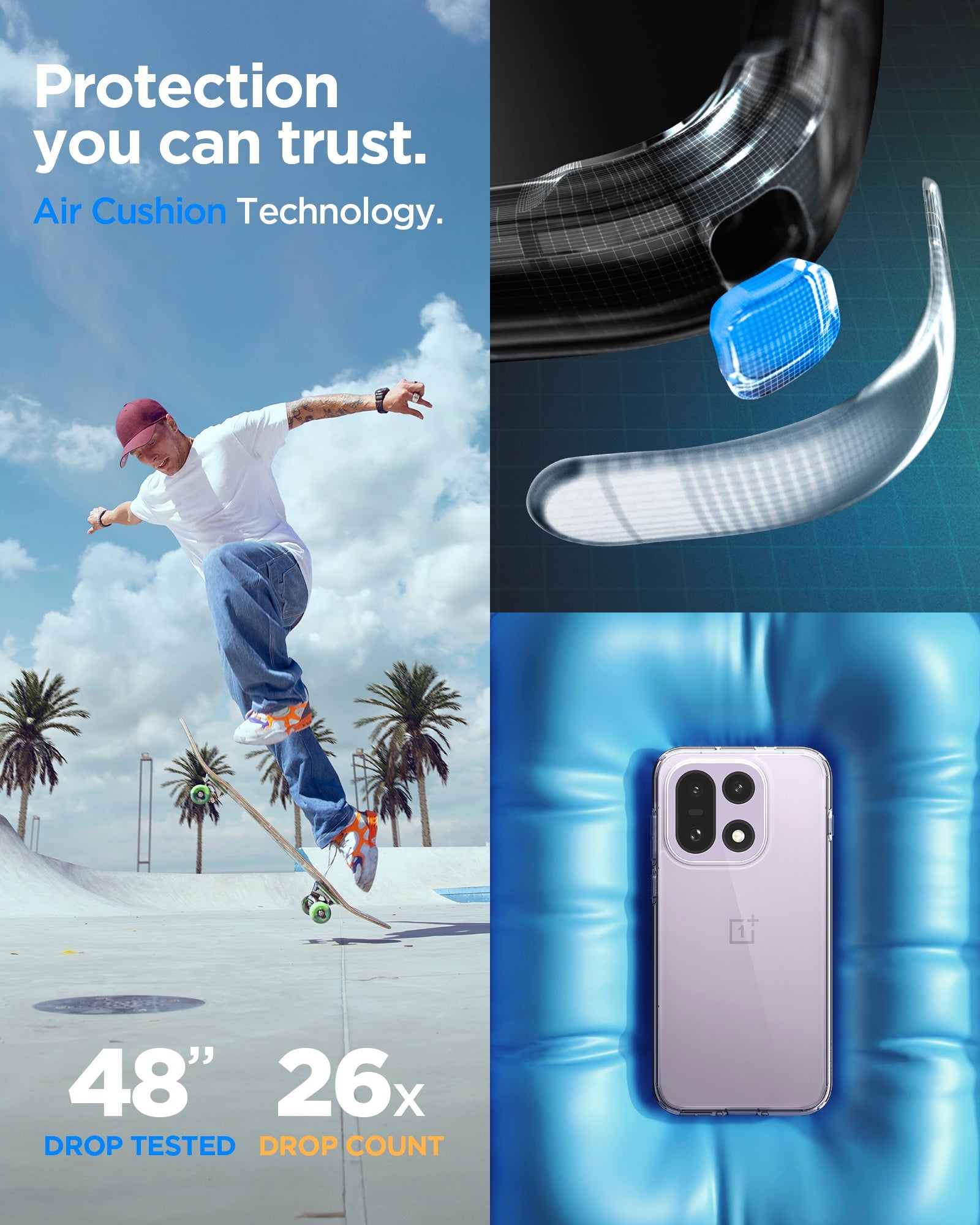 Spigen Ultra Hybrid ჩასადები ქეისი OnePlus 15-ისთვის, გამჭვირვალე ზურგით და გამძლე დამცავი ბამპერით