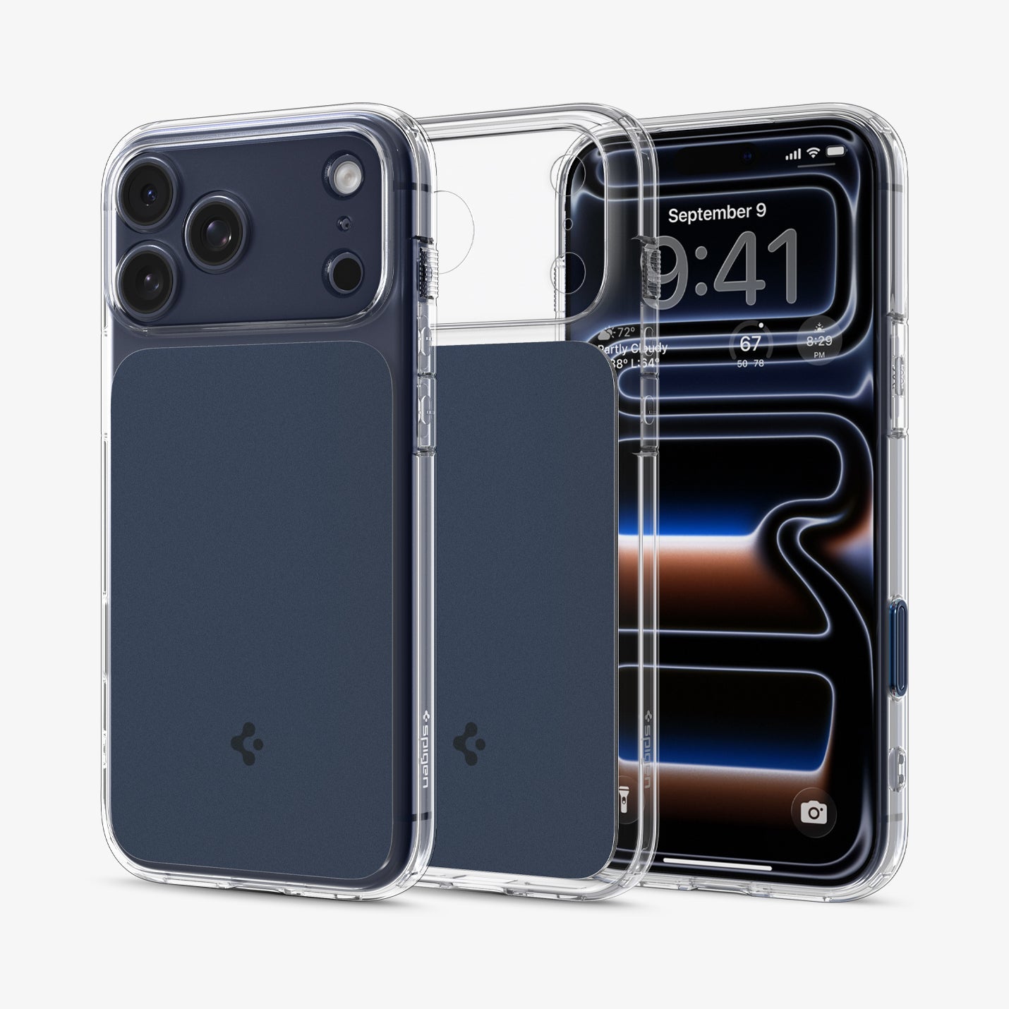 ქეისი Spigen Ultra Hybrid "T" MagSafe iPhone 17 Pro – მატოვი ლურჯი პრემიუმ კლასის Spigen ქეისი, კამერის ღილაკის დაცვით და მაგსეიფი მხარდაჭერით.