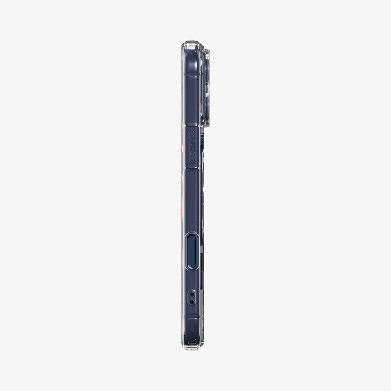 ქეისი Spigen Ultra Hybrid "T" MagSafe iPhone 17 Pro Max – მატოვი  ლურჯი პრემიუმ კლასის Spigen ქეისი, კამერის ღილაკის დაცვით და მაგსეიფი მხარდაჭერით.