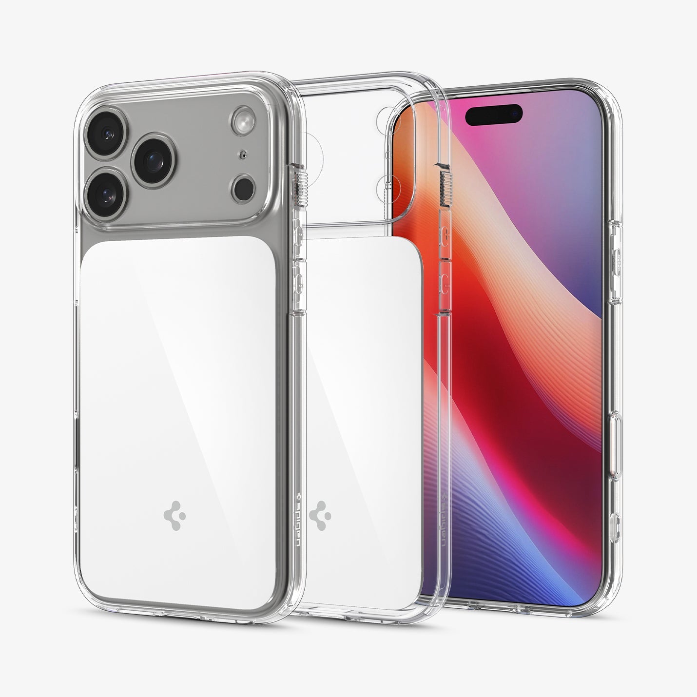 ქეისი Spigen Ultra Hybrid "T" MagSafe iPhone 17 Pro Max – გამჭვირვალე და მატოვი პრემიუმ კლასის Spigen ქეისი, კამერის ღილაკის დაცვით და მაგსეიფი მხარდაჭერით.
