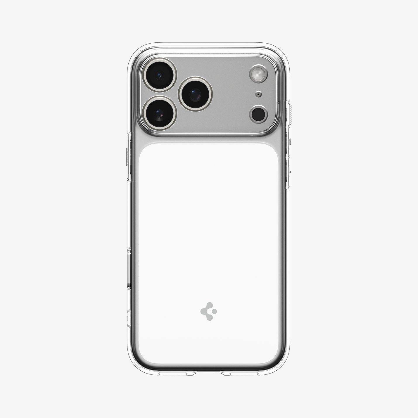 ქეისი Spigen Ultra Hybrid "T" MagSafe iPhone 17 Pro Max – გამჭვირვალე და მატოვი პრემიუმ კლასის Spigen ქეისი, კამერის ღილაკის დაცვით და მაგსეიფი მხარდაჭერით.