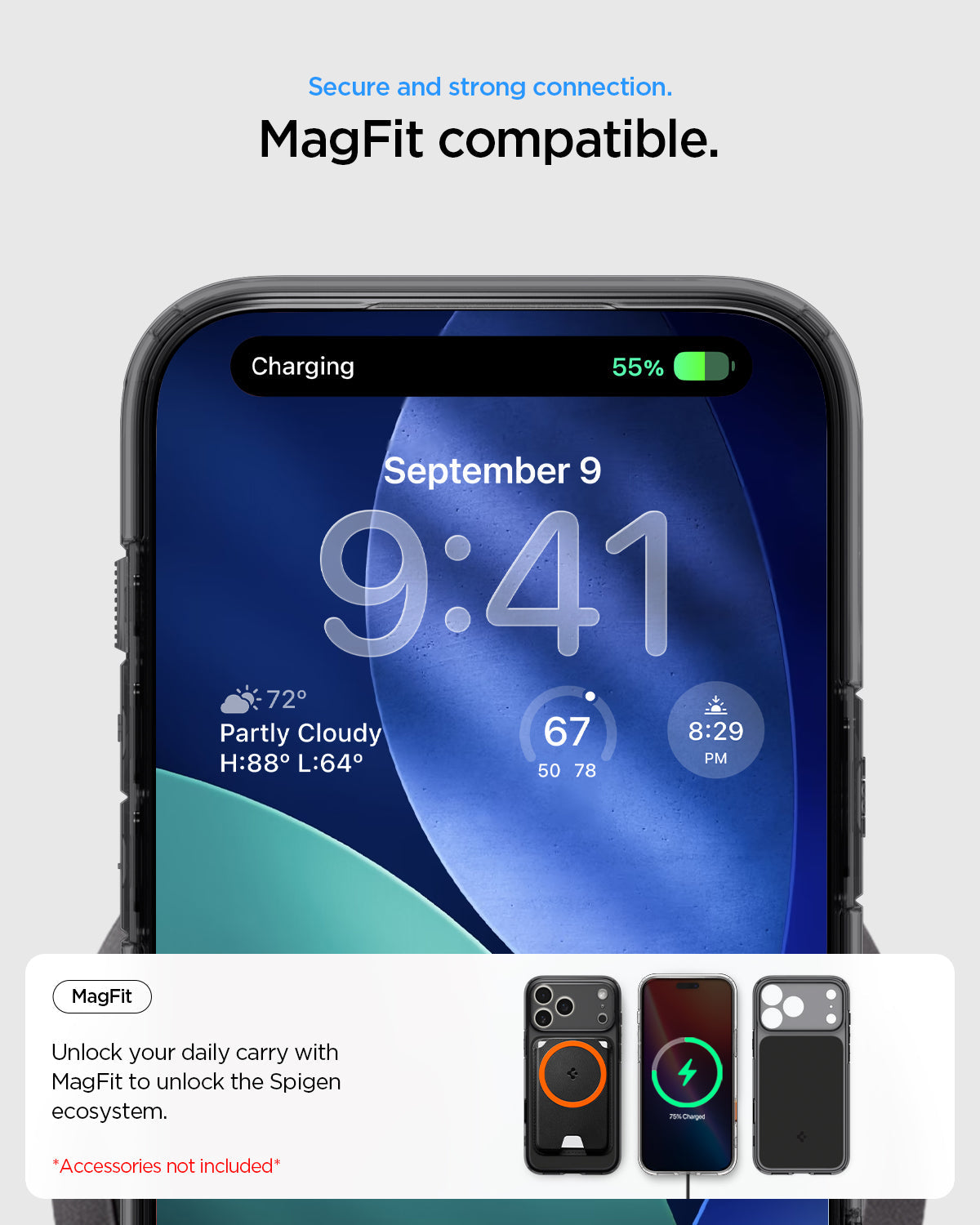 Spigen Ultra Hybrid "T" ჩასადები iPhone 18 Pro მაგსეიფის მხარდაჭერით