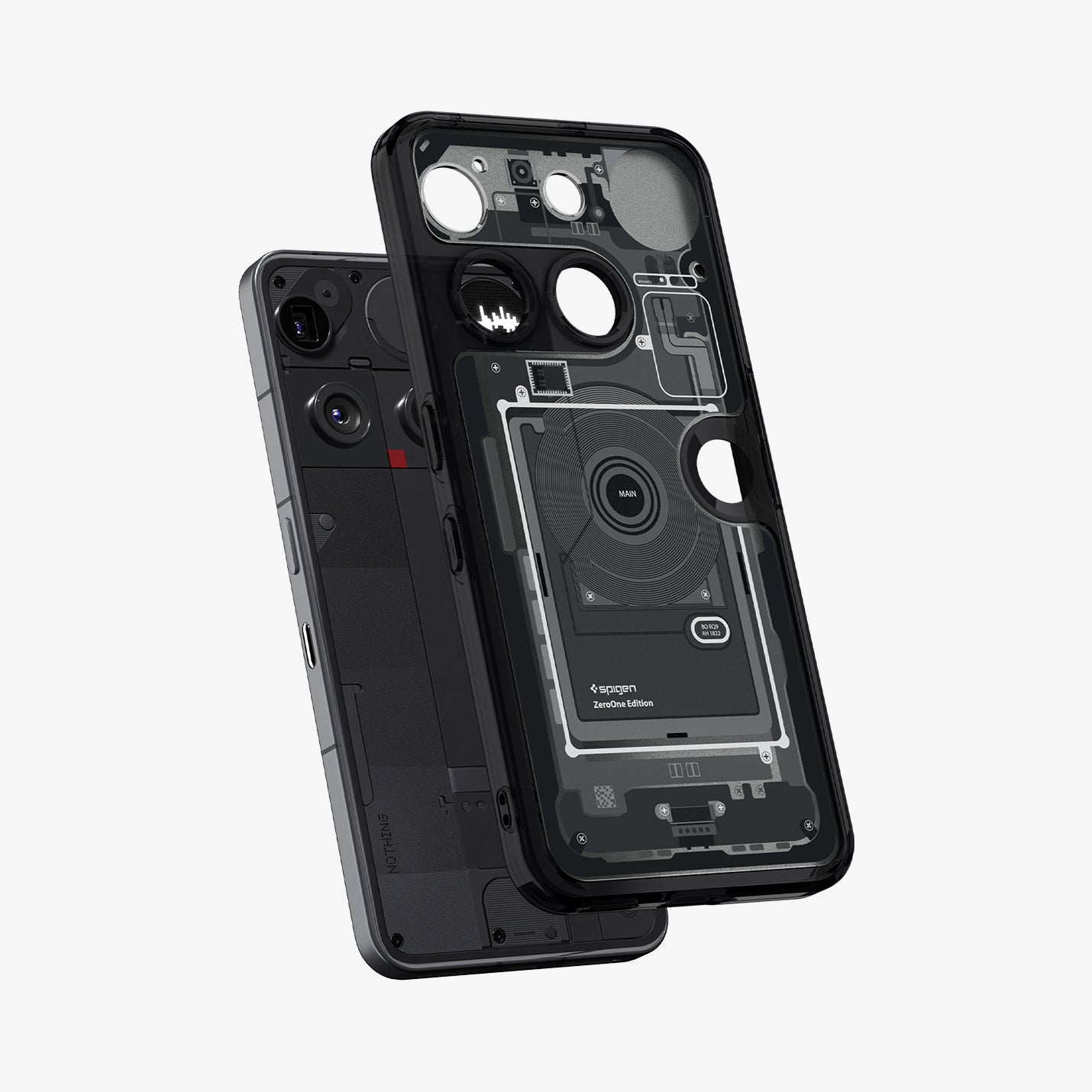 ქეისი Spigen Ultra Hybrid Zero One Nothing 3 Case არის განსხვავებული და ფუტურისტული ჩასადები, დამზადებული პრემიუმ მასალებისგან, რომელიც იცავს სმარტფონს და ერთდროულად უსვამს ხაზს მის დიზაინს; Spigen Ultra Hybrid Zero One Nothing 3 Case is a unique and futuristic premium case, crafted from high-quality materials to protect the smartphone while enhancing its design.
