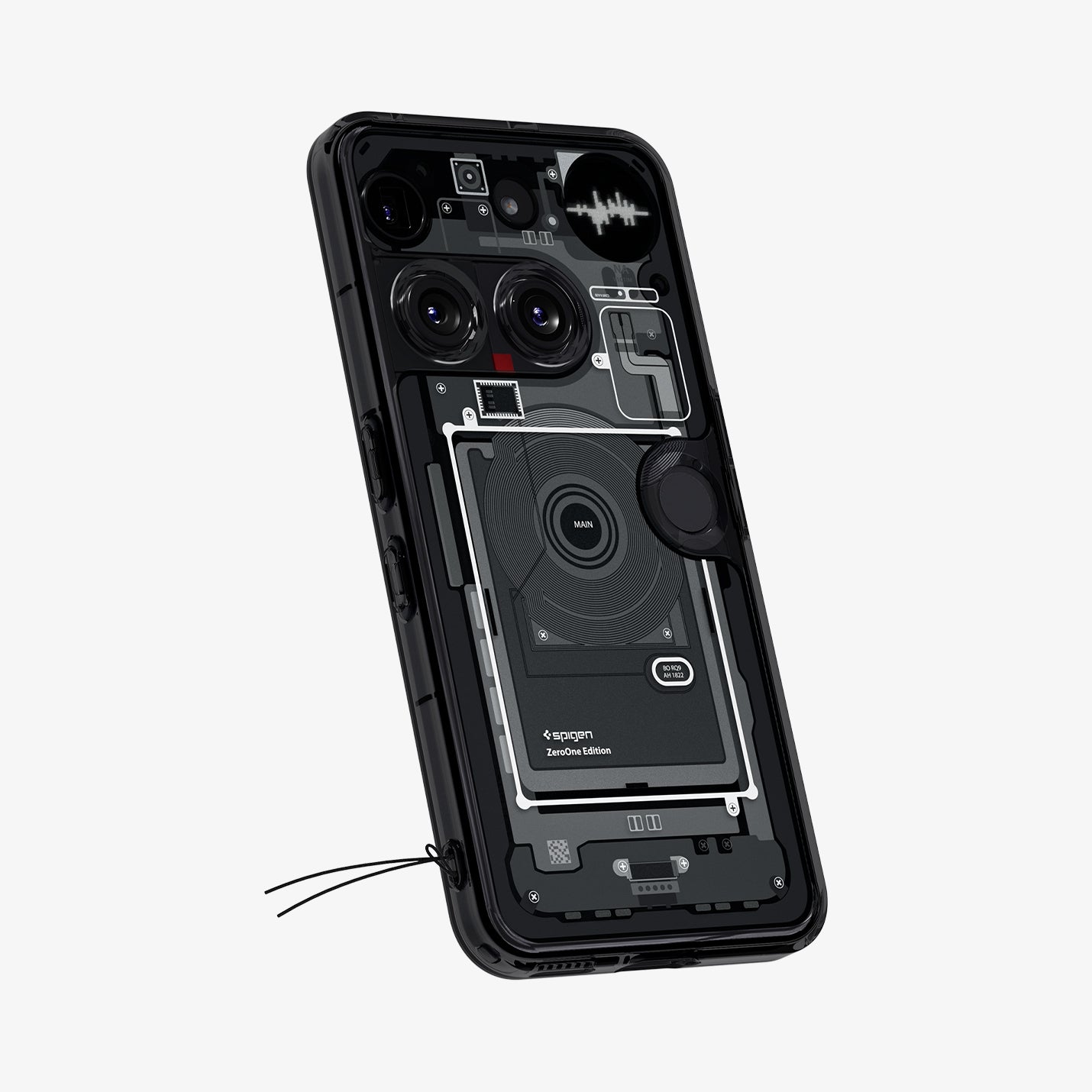 ქეისი Spigen Ultra Hybrid Zero One Nothing 3 Case არის განსხვავებული და ფუტურისტული ჩასადები, დამზადებული პრემიუმ მასალებისგან, რომელიც იცავს სმარტფონს და ერთდროულად უსვამს ხაზს მის დიზაინს; Spigen Ultra Hybrid Zero One Nothing 3 Case is a unique and futuristic premium case, crafted from high-quality materials to protect the smartphone while enhancing its design.
