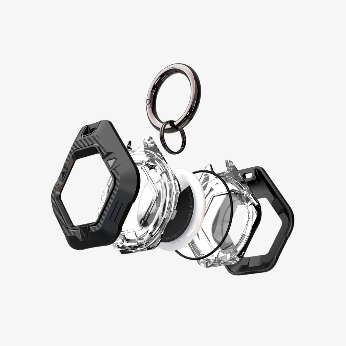 Tech-Protect Defense დამცავი ქეისი AirTag-ისთვის, გამძლე დიზაინით და უსაფრთხო დამაგრებით ყოველდღიური გამოყენებისთვის