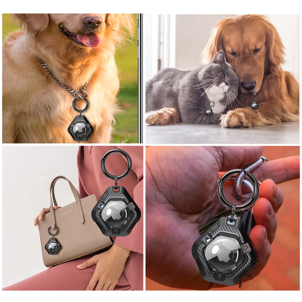 Tech-Protect Defense დამცავი ქეისი AirTag-ისთვის, გამძლე დიზაინით და უსაფრთხო დამაგრებით ყოველდღიური გამოყენებისთვის