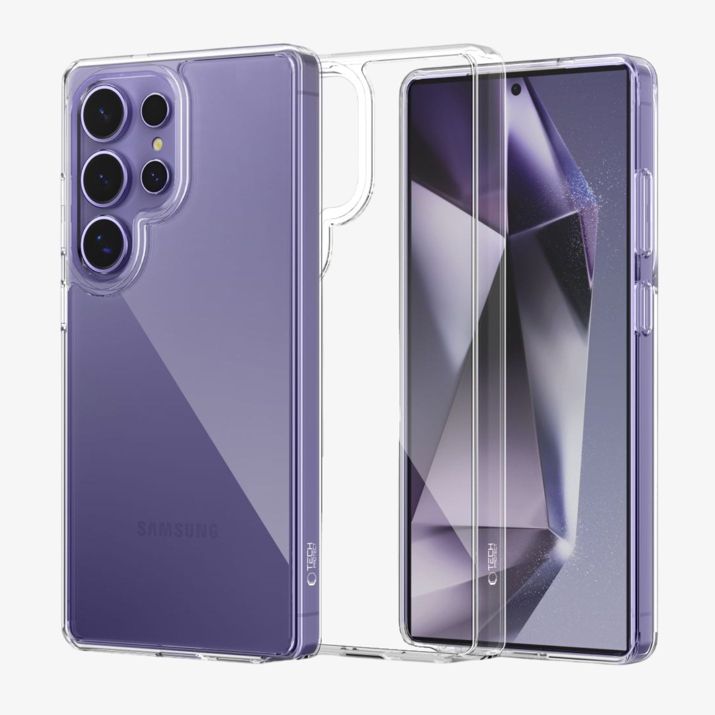 გამჭირვალე უფერული ქეისი Tech-Protect Flexair Hybrid Galaxy S25 Ultra Case – კომფორტული და მყარი ჩასადები, რომელიც იცავს სმარტფონს დარტყმებისა და დაზიანებებისგან, Samsung Galaxy S25 Ultra ქეისი, სამსუნგ გალაქსი ს25 ულტრა ჩასადები, გამჭირვალე