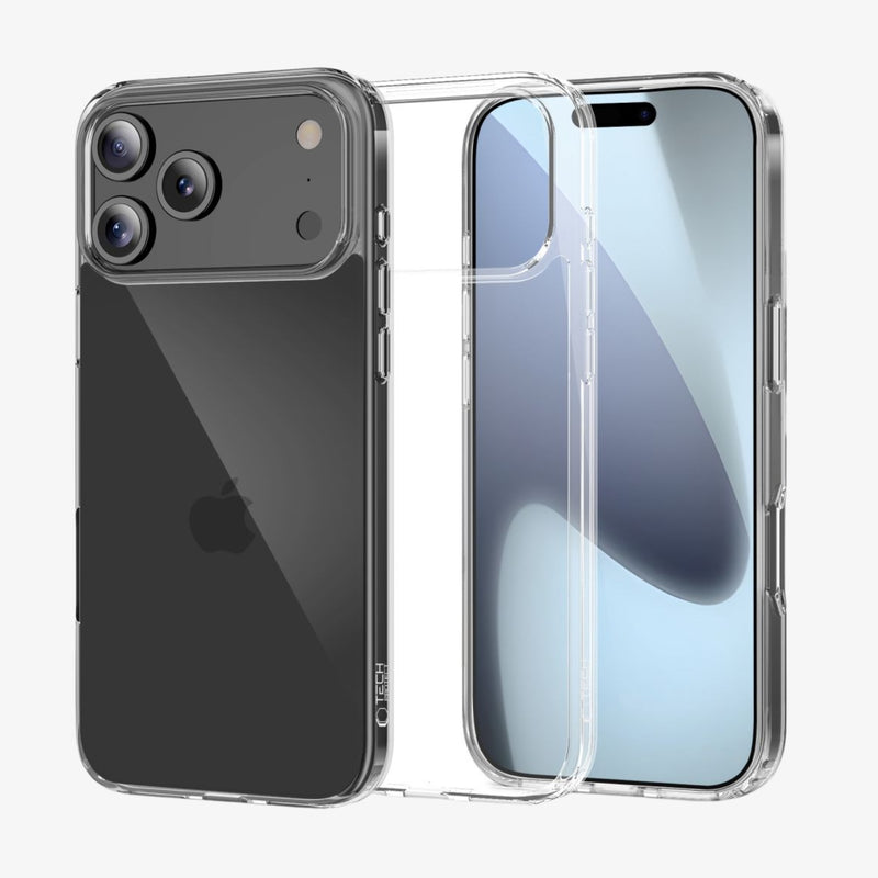 ქეისი Tech-Protect Flexair Hybrid iPhone 17 Pro – გამჭვირვალე ჩასადები, სტილური და გამძლე დიზაინით.