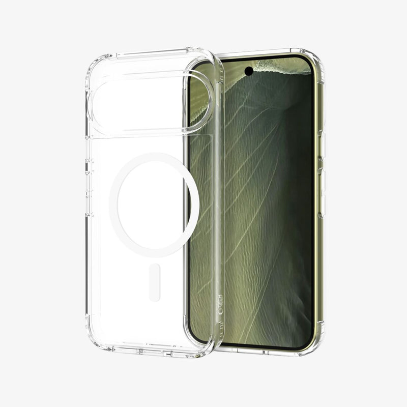 MagSafe თავსებადი Tech-Protect გამჭვირვალე ჩასადები Pixel 9-ისთვის