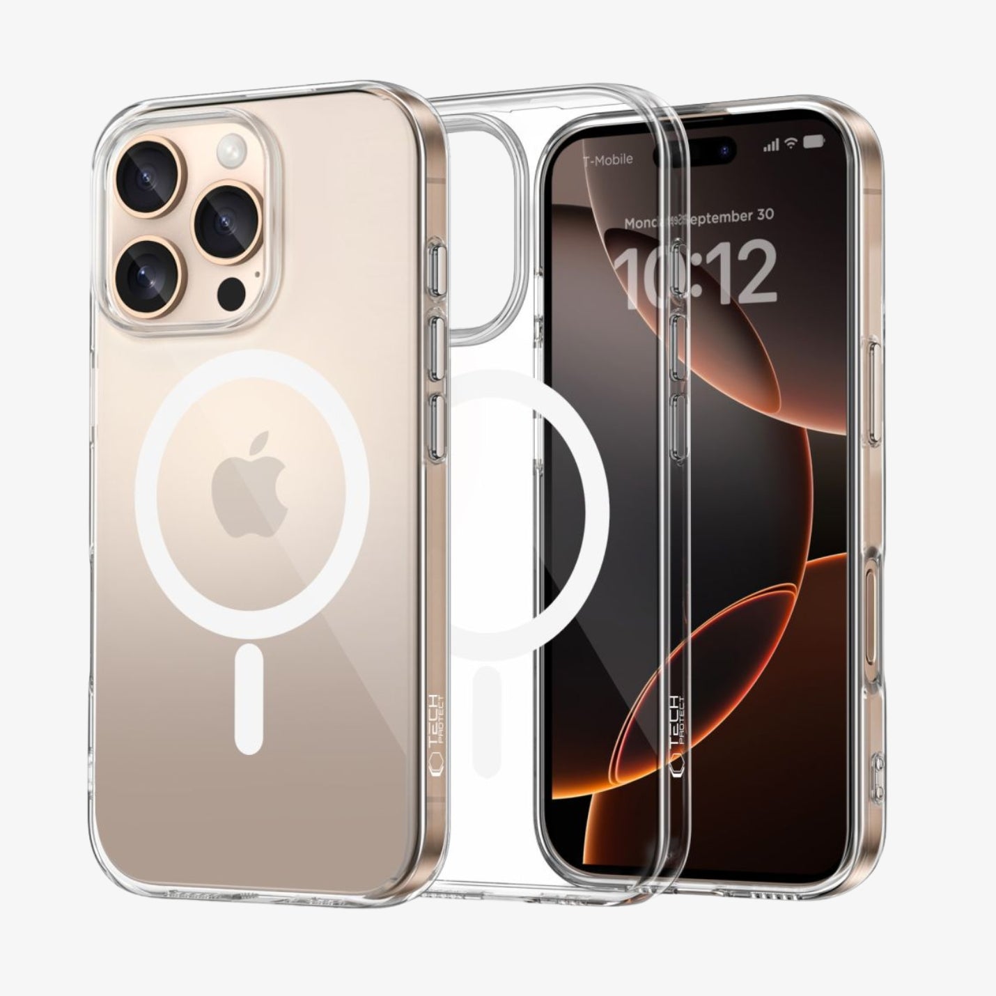 Tech-Protect Flexair MagSafe გამჭირვალე ქეისი iPhone 16 Pro-ისთვის, Clear Case დიზაინით და მაგსეიფ ჩასადები ფუნქციით