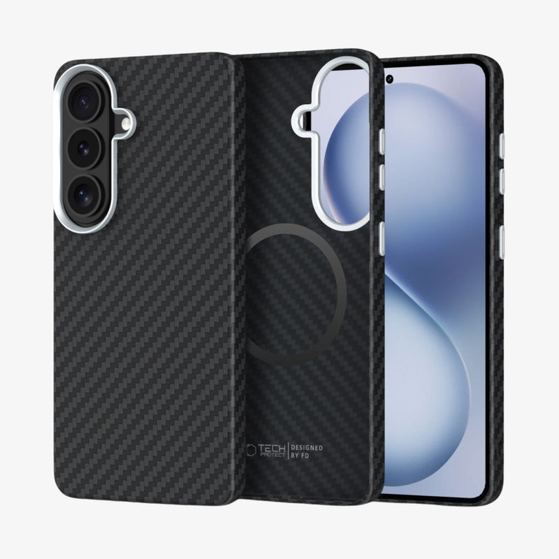 კომფორტული და სასიამოვნო ტექსტურის Tech-Protect Ion Carbon ჩასადები