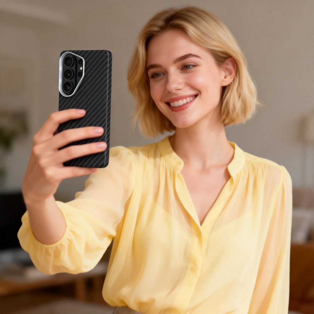 MagSafe თავსებადი Tech-Protect Ion Carbon ქეისი Galaxy S26 Ultra