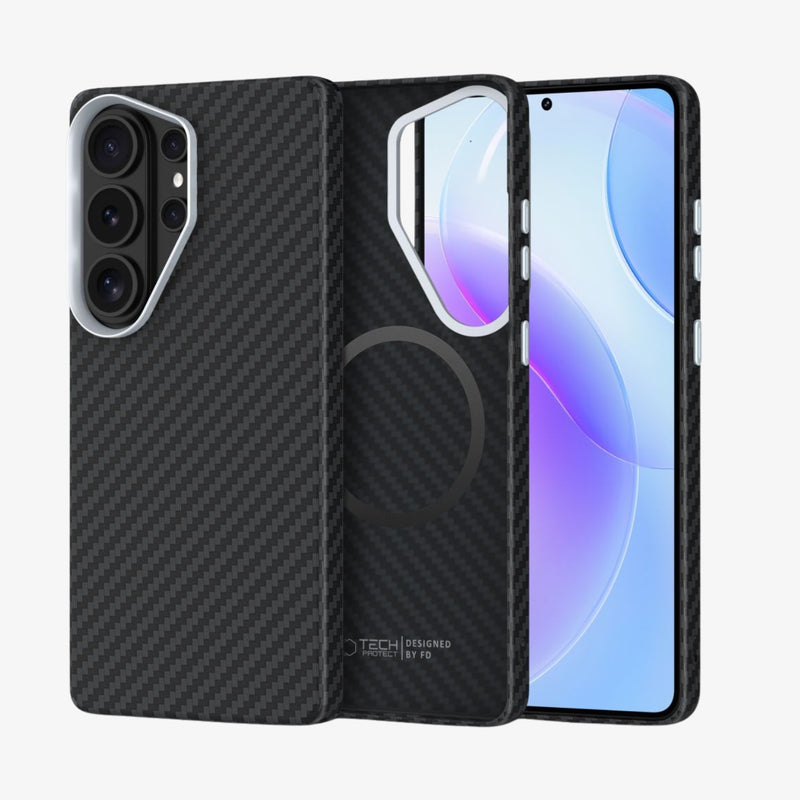 Galaxy S26 Ultra ქეისი Tech-Protect იონური კარბონის ტექსტურით