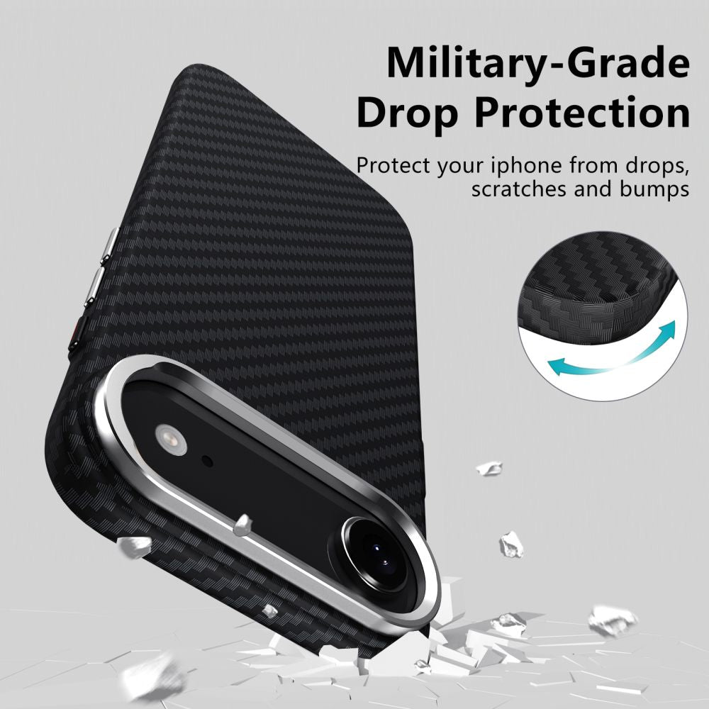 თხელი და მსუბუქი ჩასადები Tech-Protect Ion Carbon MagSafe iPhone 17 Air-სთვის – კარბონის მასალა და მაგსეიფ მხარდაჭერა / Slim and lightweight premium case Tech-Protect Ion Carbon MagSafe iPhone 17 Air – carbon material with full MagSafe support