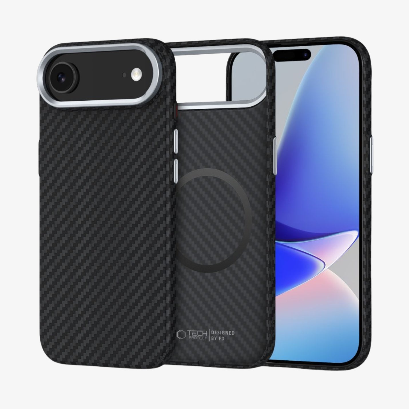 თხელი და მსუბუქი ჩასადები Tech-Protect Ion Carbon MagSafe iPhone 17 Air-სთვის – კარბონის მასალა და მაგსეიფ მხარდაჭერა / Slim and lightweight premium case Tech-Protect Ion Carbon MagSafe iPhone 17 Air – carbon material with full MagSafe support